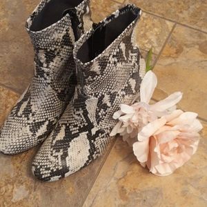 Brand new snake print booties size 9